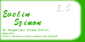 evelin szimon business card